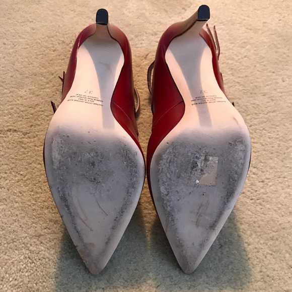 Cavallini Italian red leather strappy heels size 7 - Picture 6 of 7